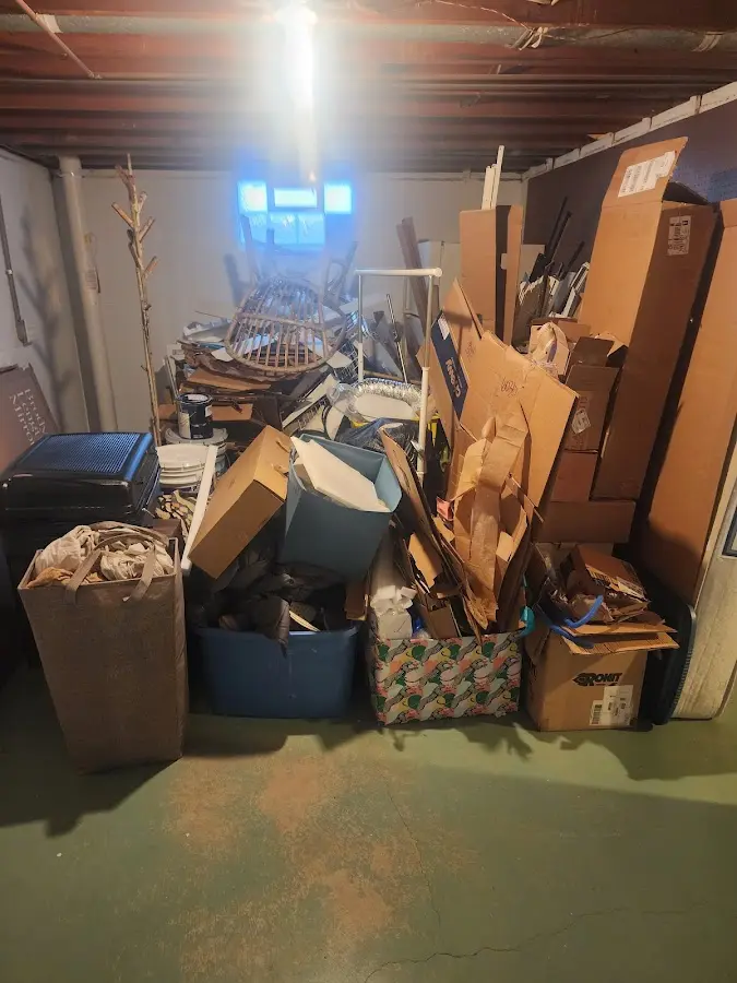 Roll-off dumpster container at job site for 15 Yard Dumpster Rental in Bon Air